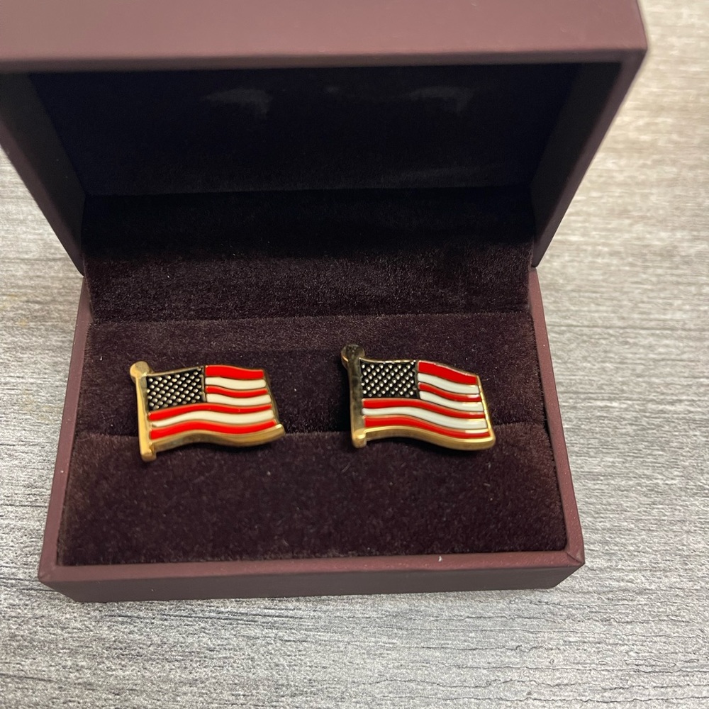American flag cuff links brand new in box